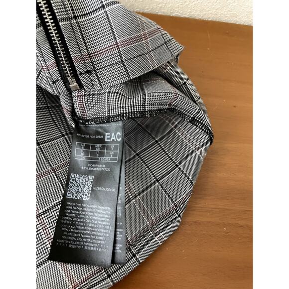 GUESS plaid ring pull zip dress S - Picture 8 of 8